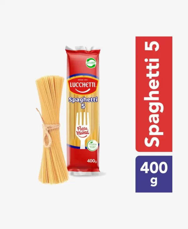 Pasta spaghetti N°5 Lucchetti 400 gr emporiosantacecilia.cl 2